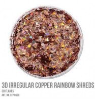 3D Irregular Copper Rainbow Shreds