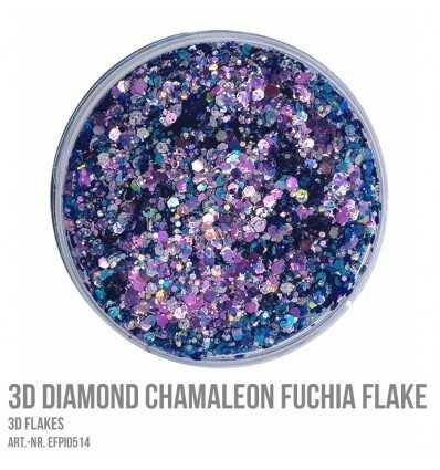 3D Diamond Chamaleon Fuchia Flake