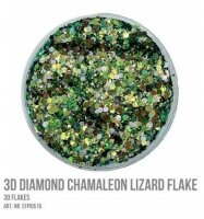 3D Diamond Chamaleon Lizard Flake