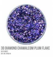 3D Diamond Chamaleon Plum Flake