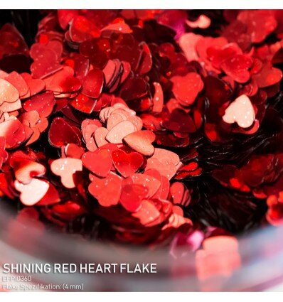 Shining Red Heart Flake