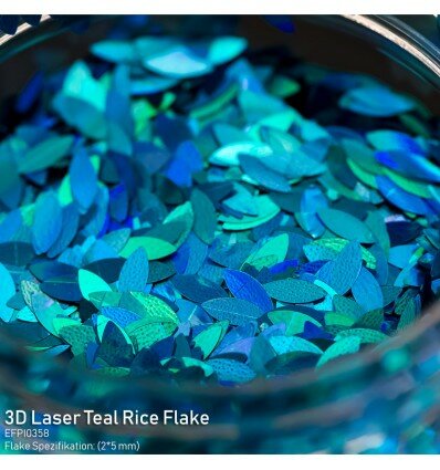 3D Laser Teal Rice