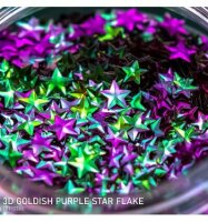 3D Goldish Purple Star Flake