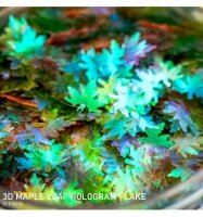 3D Maple Leaf Hologram Flake