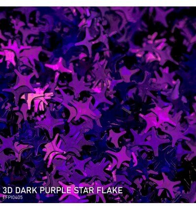 3D Dark Purple Star Flake