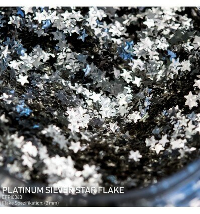 Platinum Silver Stars Flake