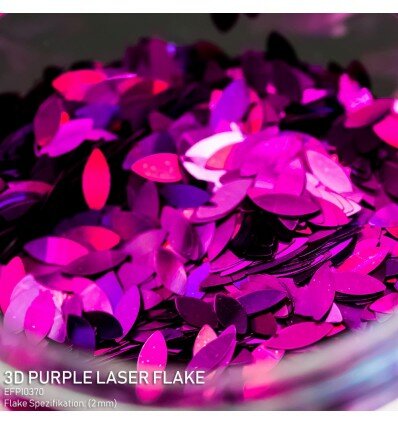 3D Purple Laser Flake