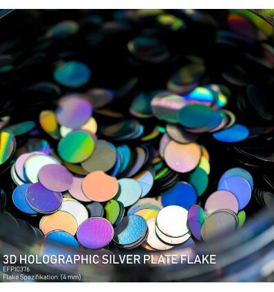 3D Holographic Silver Plate Flake