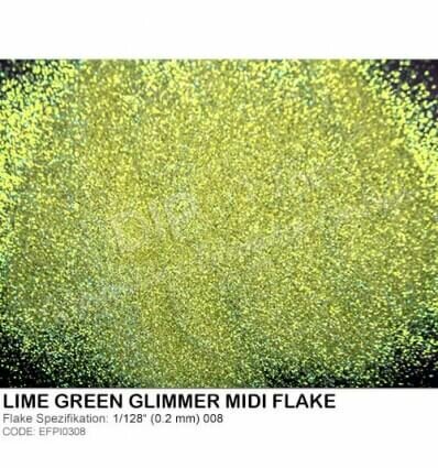 Lime Green Glimmer Midi Flake 25g