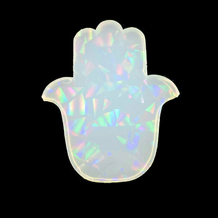 Holo Druzy Inlay Mold Hamsa Hand