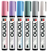 Marabu Acrylmarker "YONO", 1,5 - 3,0 mm, 6er Set PASTEL