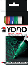 Marabu Acrylmarker "YONO", 1,5 - 3,0 mm, 6er Set