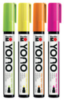 Marabu Acrylmarker "YONO", 1,5 - 3,0 mm, 4er Set NEON