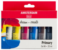 ROYAL TALENS Acrylfarbe AMSTERDAM Primary, 6 x 20 ml