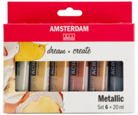 ROYAL TALENS Acrylfarbe AMSTERDAM Metallic, 6 x 20 ml