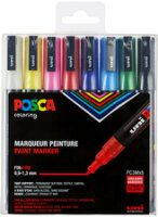 POSCA Pigmentmarker PC-1MR, 8er Box, farbig sortiert