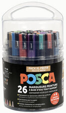 POSCA Pigmentmarker "Pack XL Festif", 26er Set, sortiert