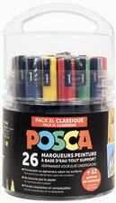 POSCA Pigmentmarker "Pack XL Classique", 26er Set, sortiert