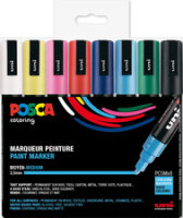 POSCA Pigmentmarker PC-5M, 8er Box, farbig sortiert