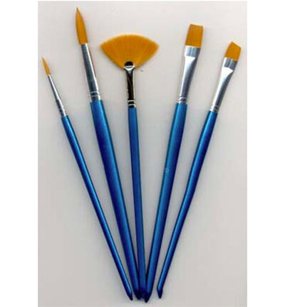 Artist Brush Set, fan, round, angular, flat