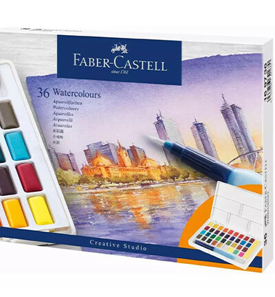 Aquarellfarben in Nï¿½pfchen, 36er Etui