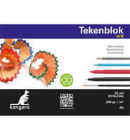 Zeichenblock Kangaro A5 200 gr 20 Blatt,...