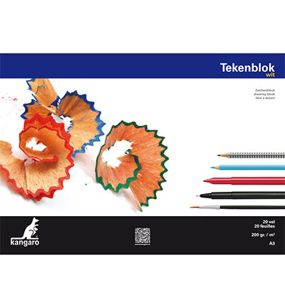 Zeichenblock Kangaro A3 200 Gramm 20 Blatt weiï¿½