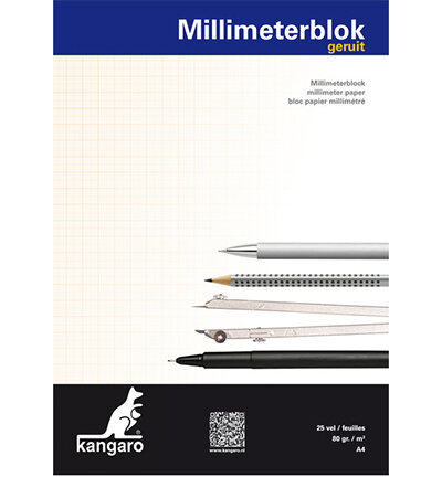 Millimeterpapier Kangaro A4 Block a 25 Blatt