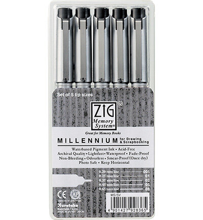 Millennium Marker Set - Pure Black 5 Stck