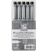 Millennium Marker Set - Pure Black 5...