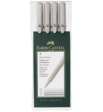 FC Pigmentmalstift Ecco Federmï¿½ppchen Set 4tlg.