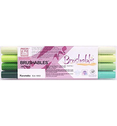 Zig Brushables, Grn 4-Farben-Set