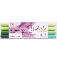 Zig Brushables, Grï¿½n 4-Farben-Set