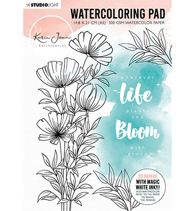 Aquarellblock A5, Karin Joan Blooming Collection nr.01