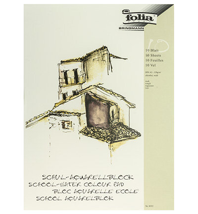 Aquarellblock Folia Studie A3, 10 Blatt grob/3zgeklebt